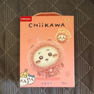 Miniso Chiikawa Pink Plush Keychain